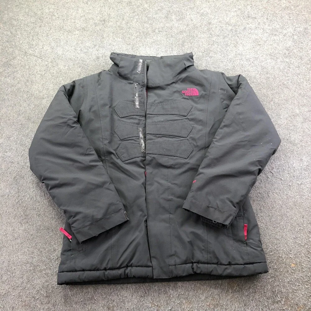 The North Face Jacket Girls Medium 10/12 Gray HyVent Insulated Ski Snow Winter
